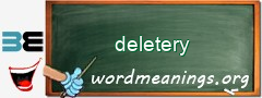 WordMeaning blackboard for deletery